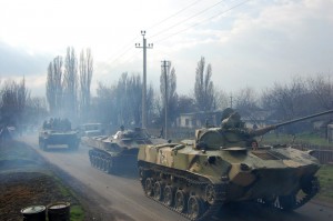 Колонна бригады по пути на Донбасс.